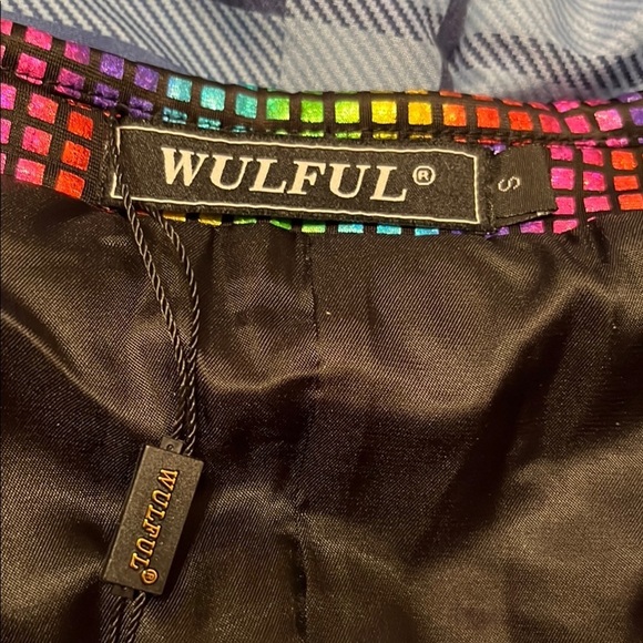 NWT multi colored Sport Coat with Metallic Shine Disco 70’s Small - Picture 4 of 8